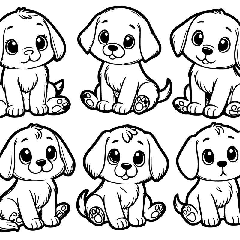 six puppies