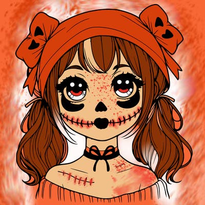 realistic girl halloween