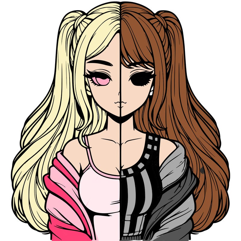 realistic girl split