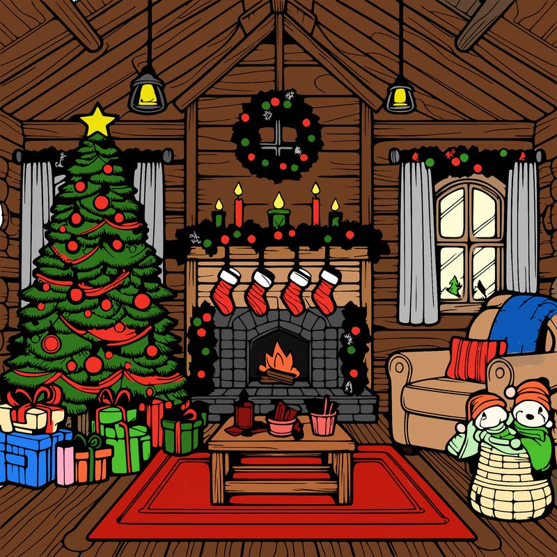 christmas house interior