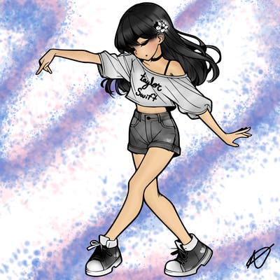 realistic girl danceing