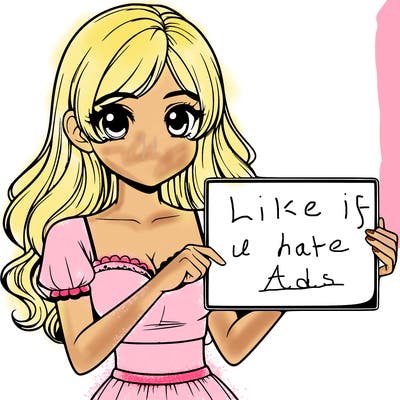 realistic pretty girl holding blank sign