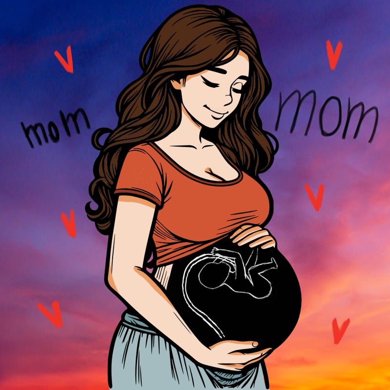 woman heavily pregnant realistic