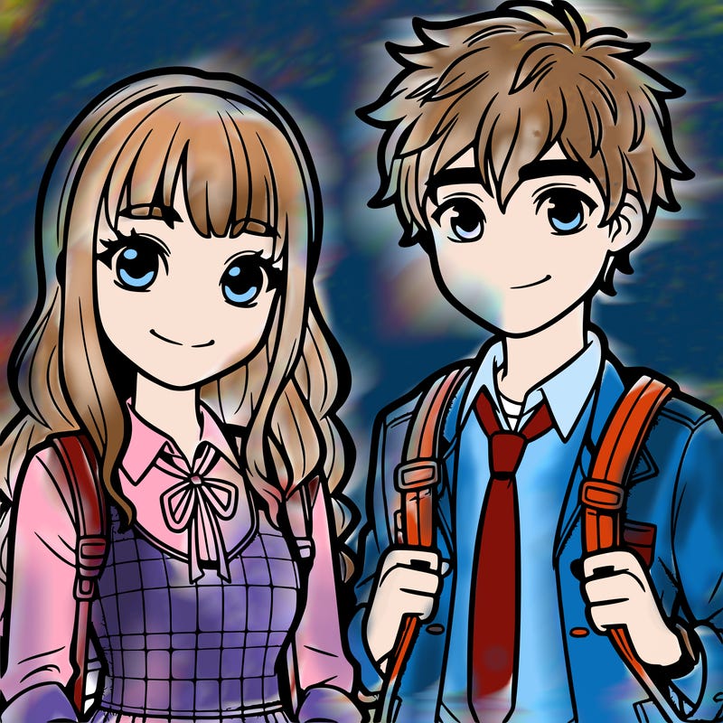 boy and a girl teenager