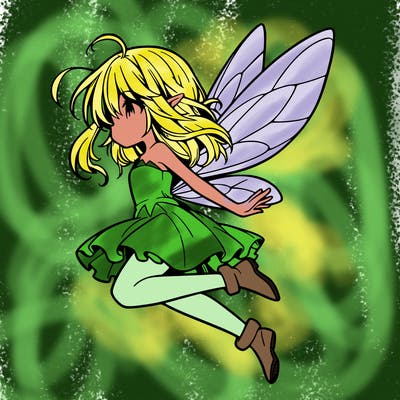 manga fairy flying