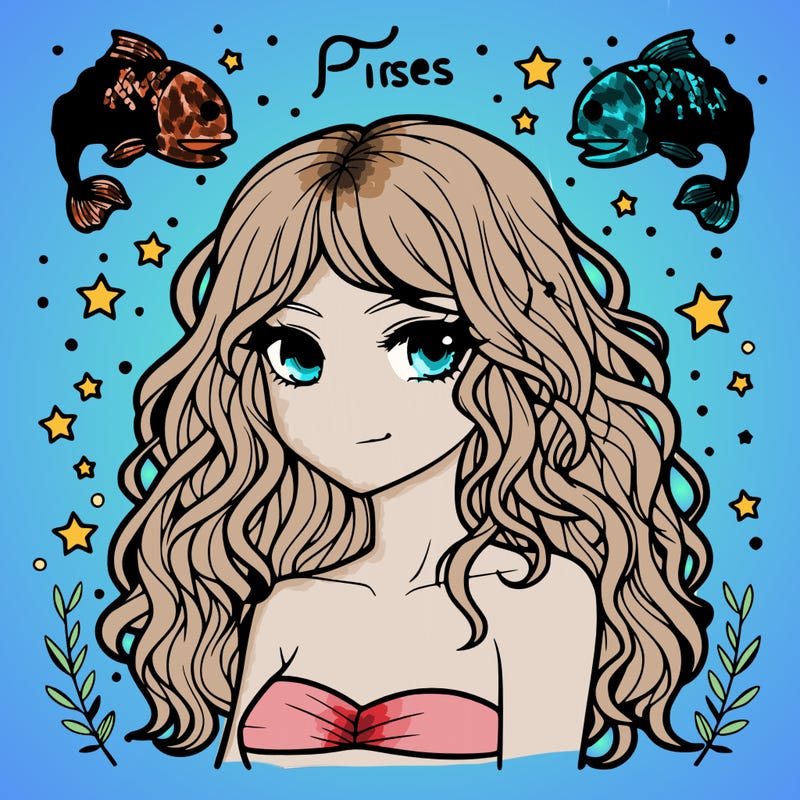 pisces girl realistec