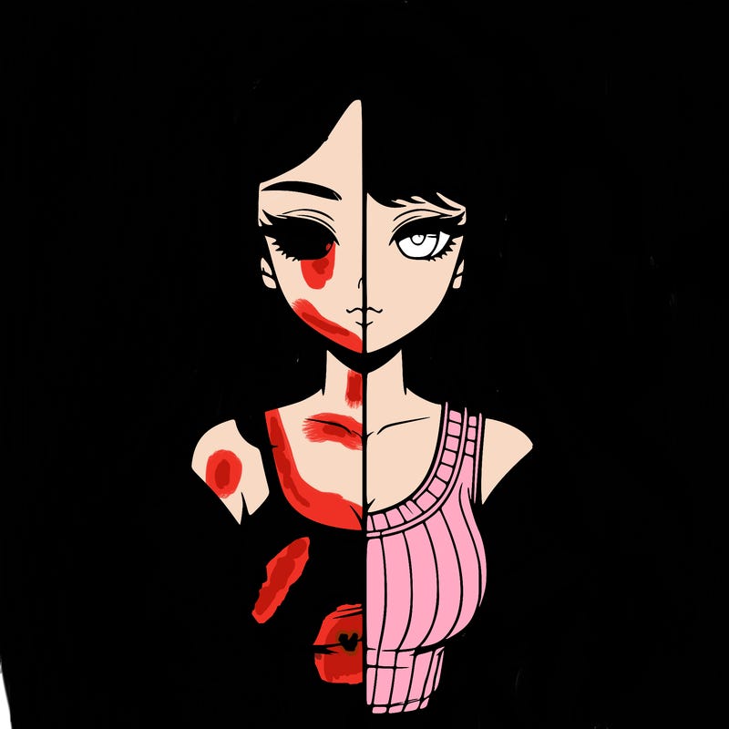 realistic girl split