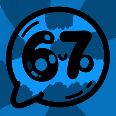 bubble that says 67