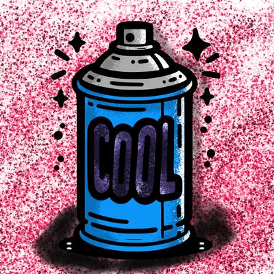a spray paint can that's cool