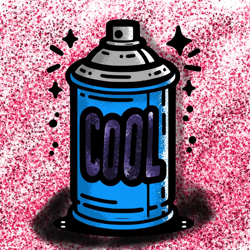 a spray paint can that's cool