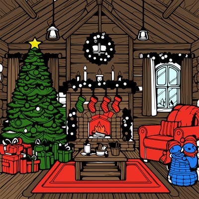 christmas house interior