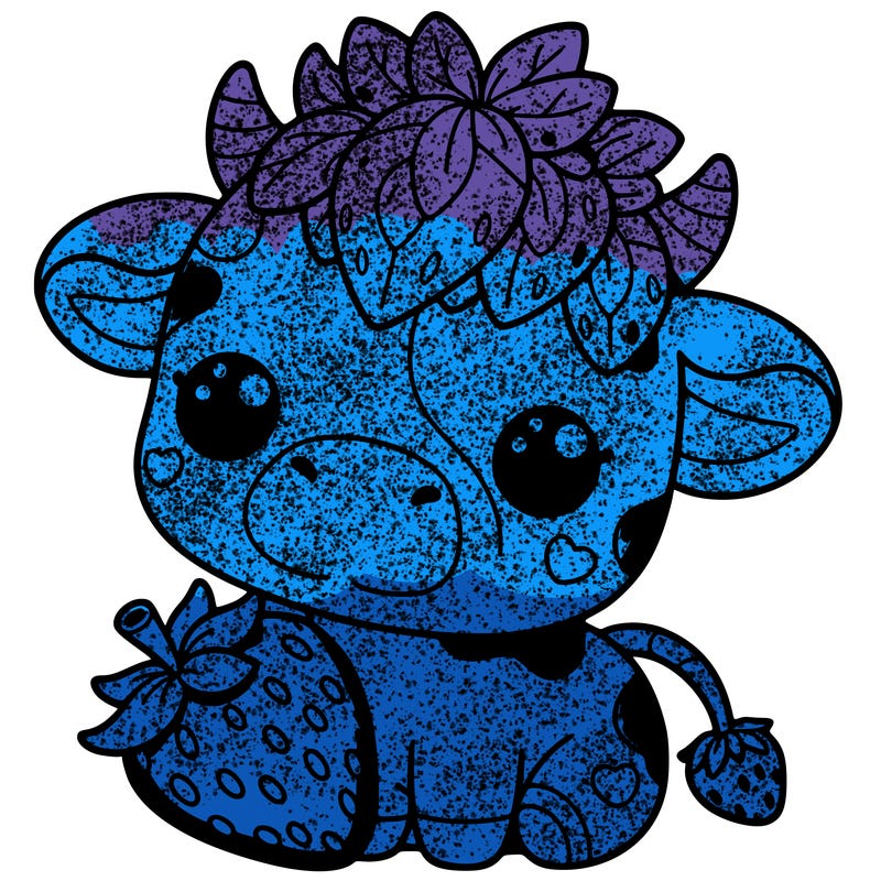 cute strawberry cow