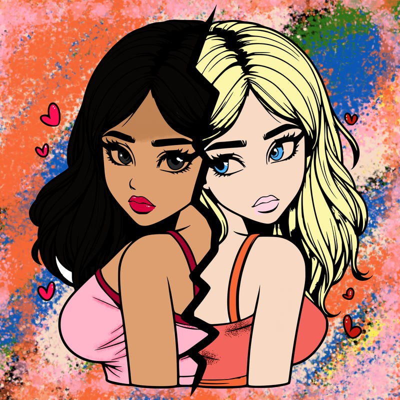 realistic girl split