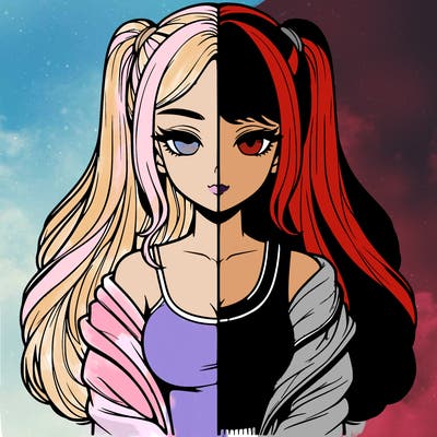 realistic girl split