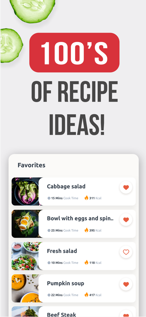 Un elenco di idee per ricette sane della dieta DASH che mostra tempi di cottura e conteggi calorici