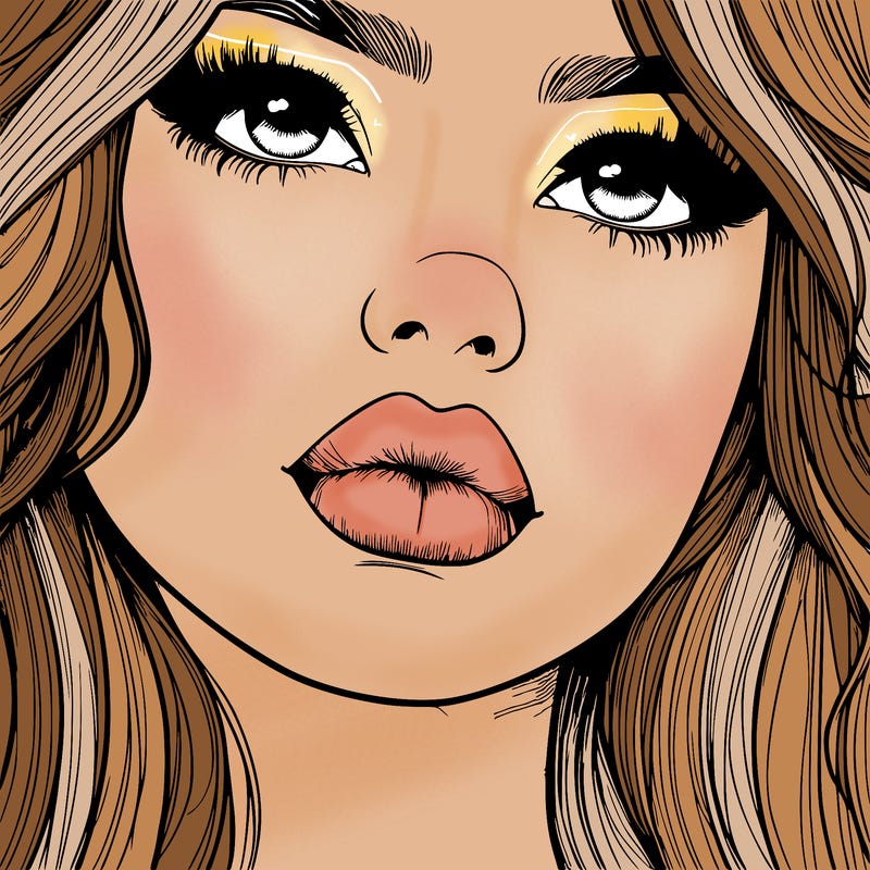 really realistic girl with lips