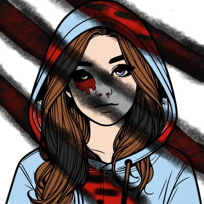 realistic girl with a hoodie