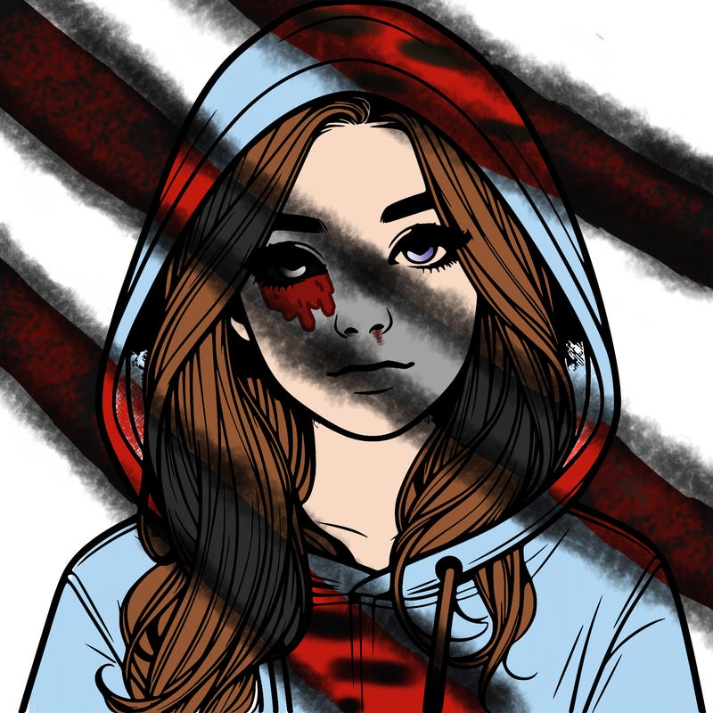 realistic girl with a hoodie