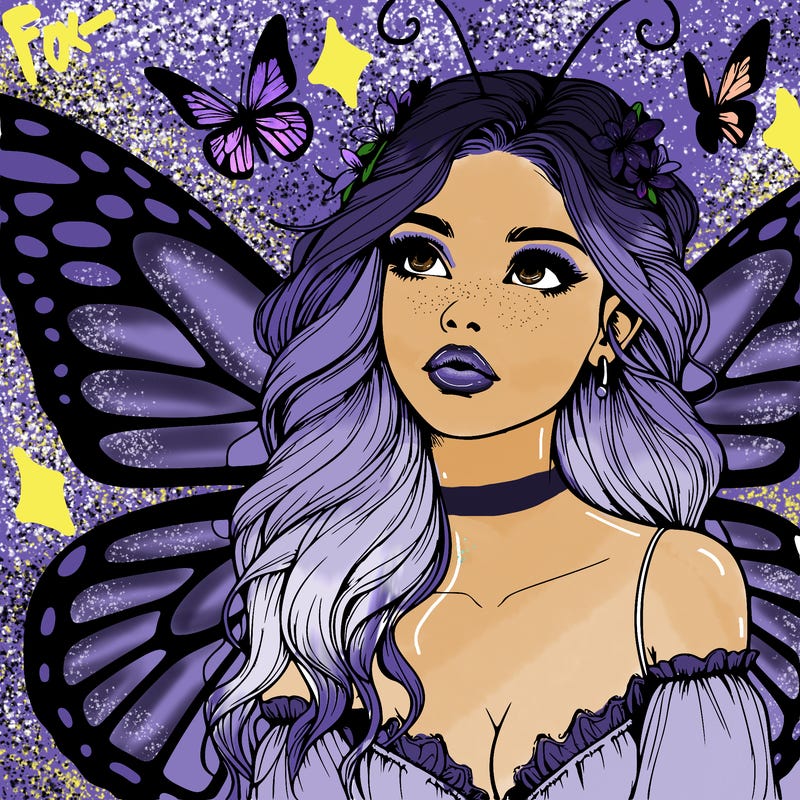 butterfly fairy realistic girl