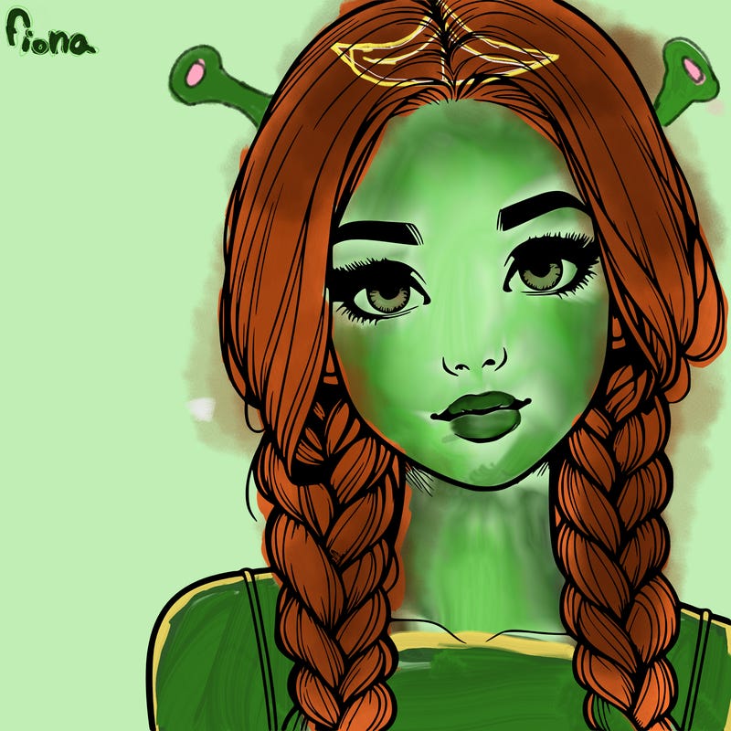 realistic girl with braids