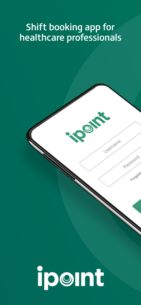 ipoint app - Pantalla de inicio de sesión de la app ipoint para reservar turnos sanitarios