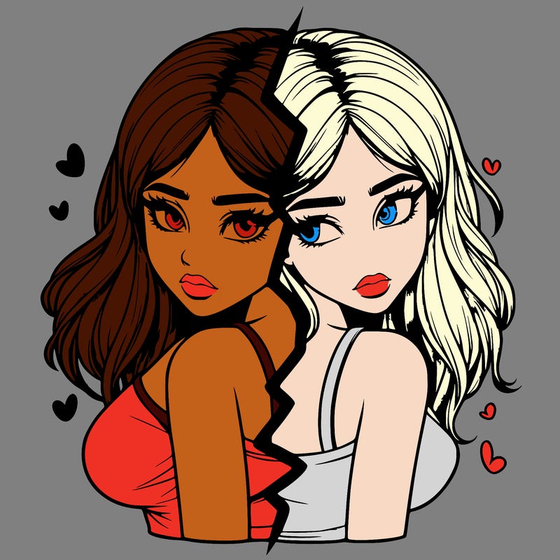 realistic girl split