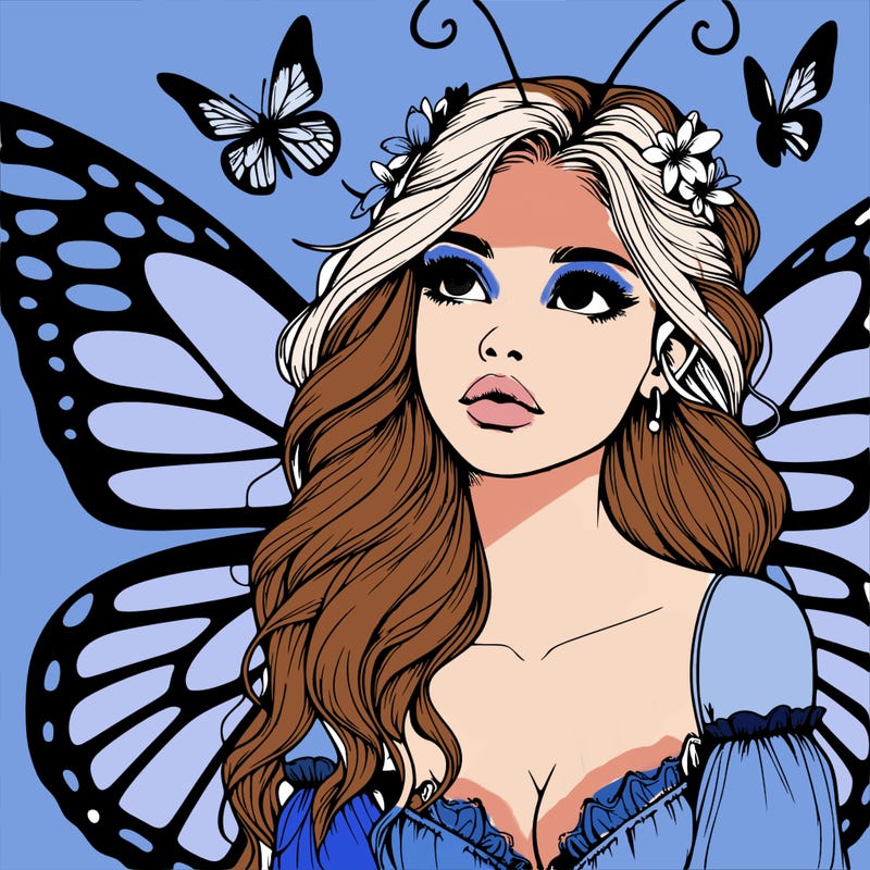 butterfly fairy realistic girl