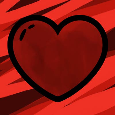 a blank heart