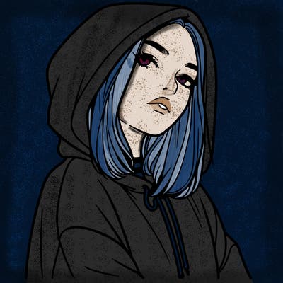 a realistic girl in a hoodie