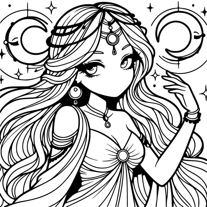 a beautiful goddess of the night nyx