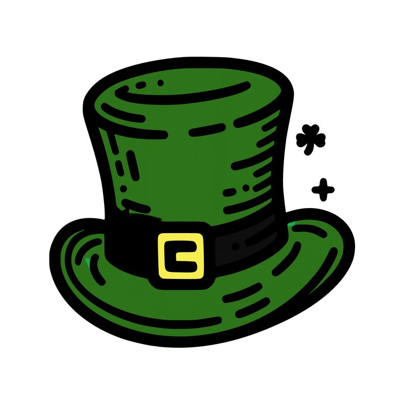 st patrick hat with thin lines