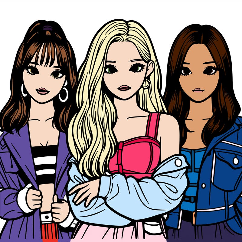 a group of 3 k-pop girls