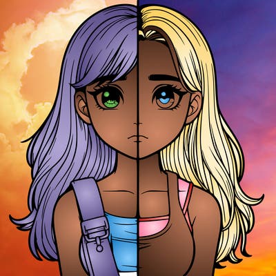 realistic girl split