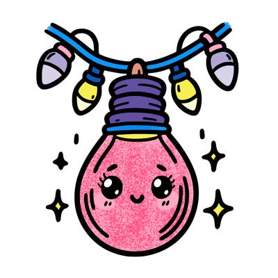 small bulb of a garland