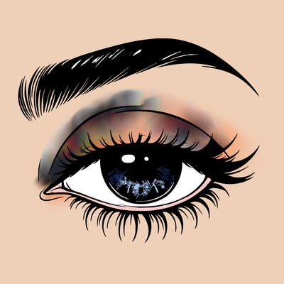 eye closed realistic