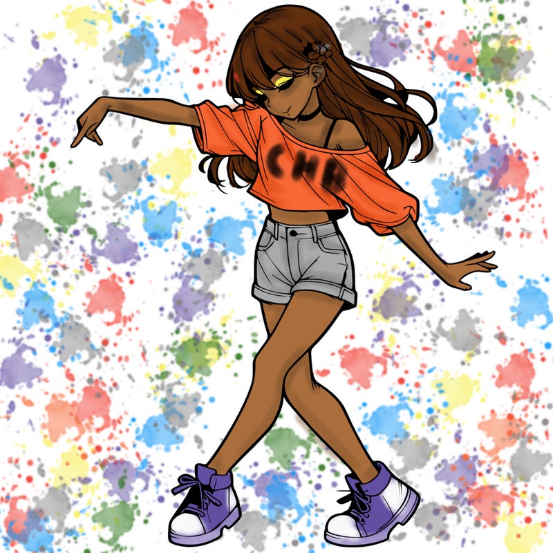 realistic girl danceing
