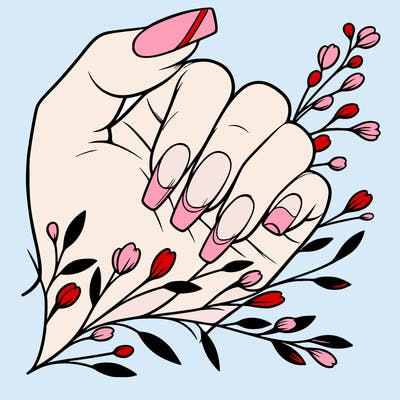 nails with french tip