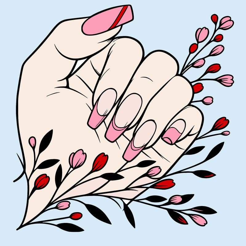 nails with french tip