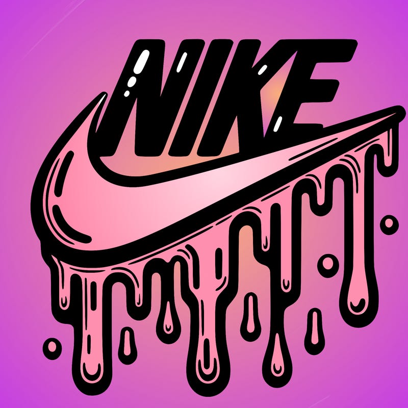 dripping nike logo