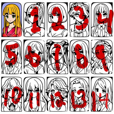 girls that look diffrent anime