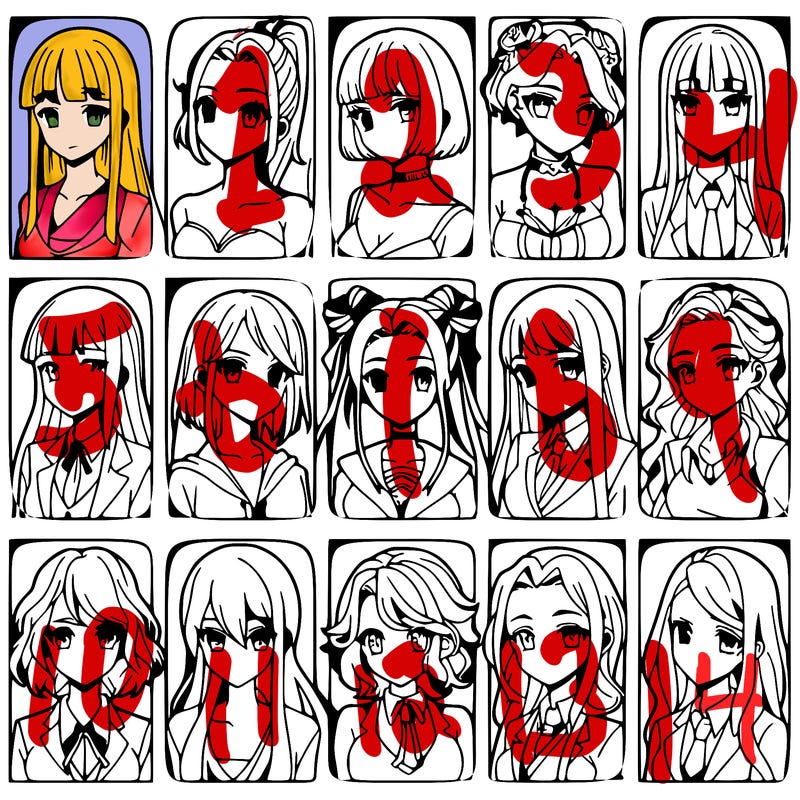 girls that look diffrent anime