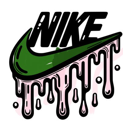 dripping nike logo
