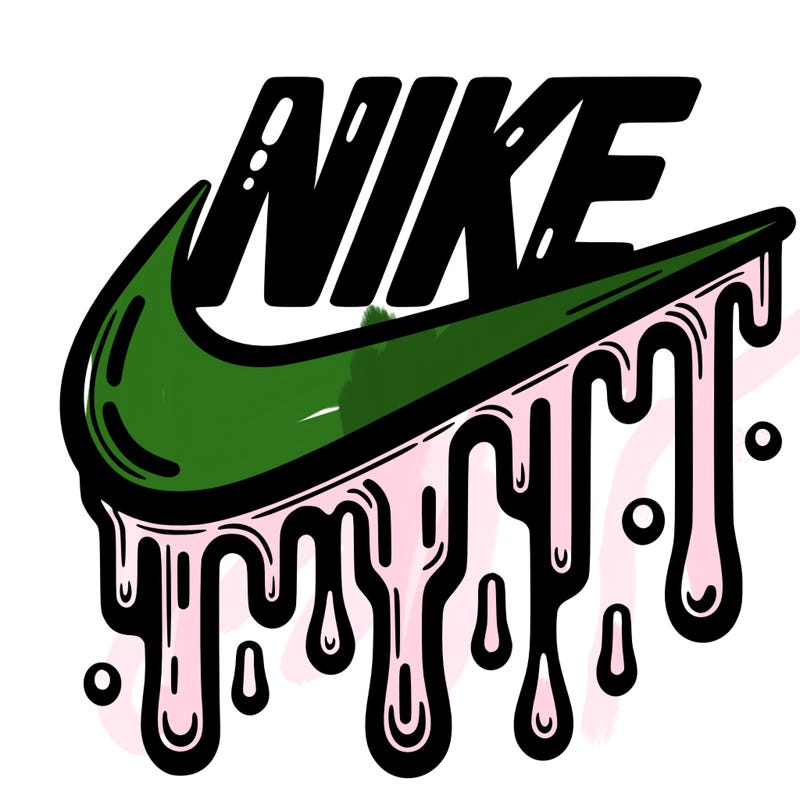 dripping nike logo