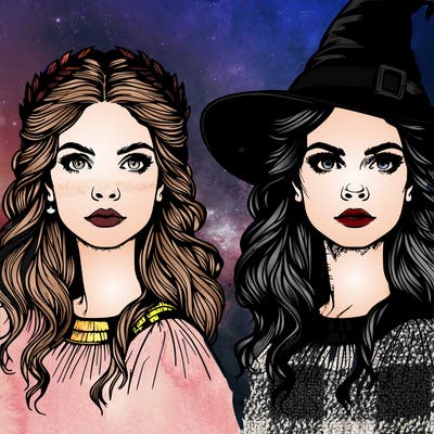 realistic witch woman