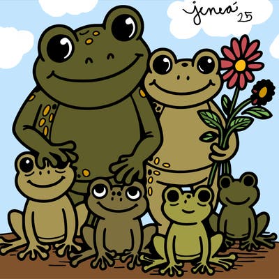 frog family