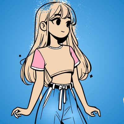 girl in a cute crop top