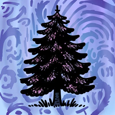fir tree silhouette