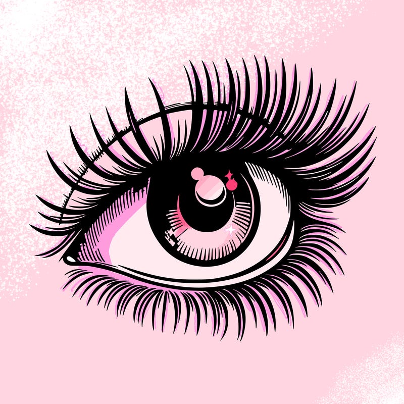 realistic eye long eylashes