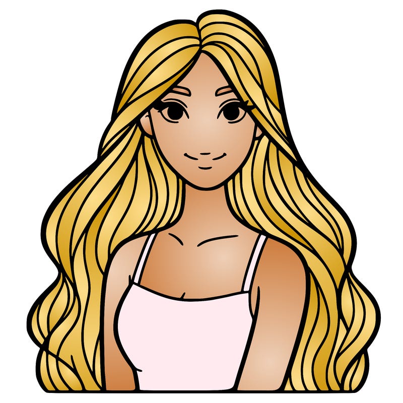 woman with long hair