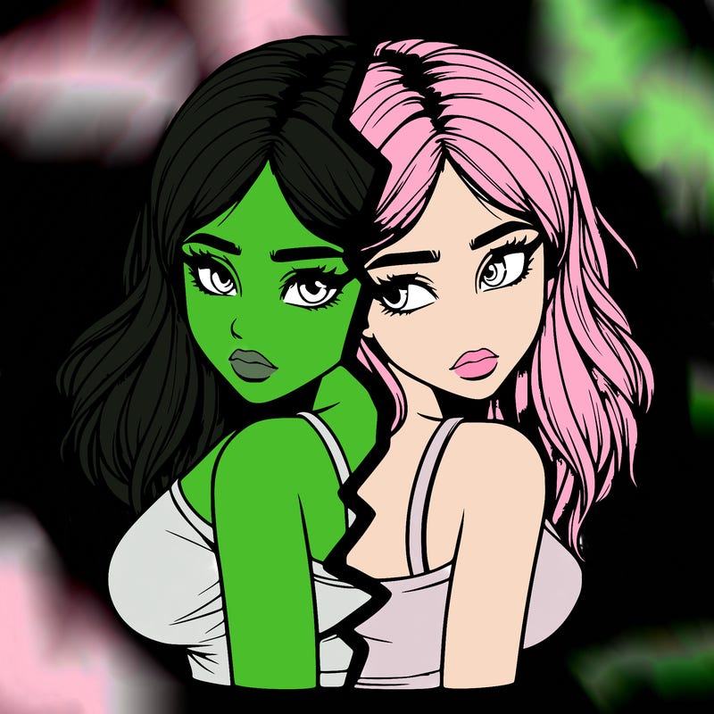 realistic girl split